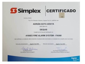 Certificado Simplex